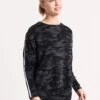 Sundry Camo Cut Off Sweatshirt -Clothing Line Store 05r f23t11 charcoal