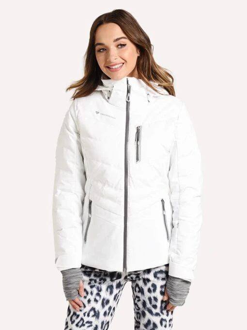 Obermeyer Women's Cosima Down Jacket -Clothing Line Store 11129 WHITE a6deed4c 56d0 42fc b716 2c9cbb331f26