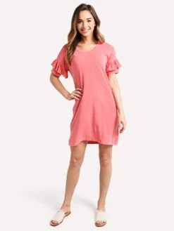 Sundry Short Sleeve Ruffle Dress -Clothing Line Store 12 E86 PIGMENTCHILIalt3