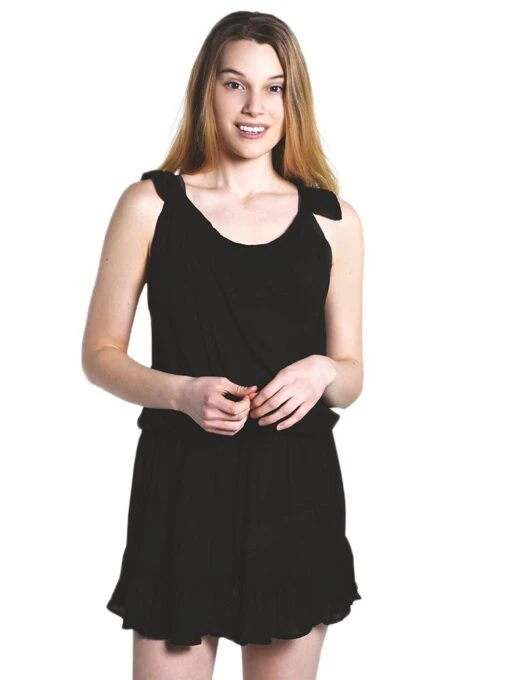 Maaji Women's Jet Black Short Dress -Clothing Line Store 1477csd02 black 521546e2 b5e4 45db a4c7 034518cf2eec