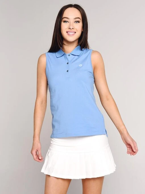 Tory Sport Performance Pique Sleeveless Polo -Clothing Line Store 17197 414sunnyblue 478d0b91 7eda 49ee 9090 14b5804073c4