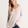 White + Warren V Neck Wide Rib Hem Sweater -Clothing Line Store 17746x pebbletweed 6d5d70dc 3f87 4fde b443 3ba8c45a85a7