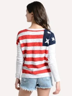 Project J Women's Flag Sweater -Clothing Line Store 19020 redwhitebluealt2