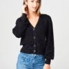 White + Warren Women's Ribbed V Neck Cardigan -Clothing Line Store 19070xBLACKxPrimary 16923688