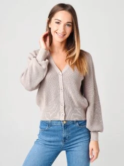 White + Warren Women's Ribbed V Neck Cardigan -Clothing Line Store 19070xFAWNHEATHERxPrimary 17253890