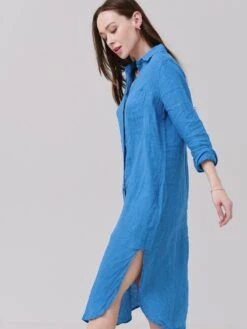 Stark X Women's Shirt Dress Cover-Up -Clothing Line Store 2129XLINDxATLANTICBLUExAlt2 59016577