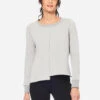 Ecru Asymmetric Sweatshirt -Clothing Line Store 3670KTxHEATHERGREYxPrimary 58987910