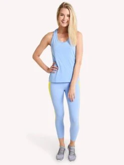 Tory Sport Contrast-Stripe Performance Mesh-Back Tank -Clothing Line Store 52217 acebluealt3