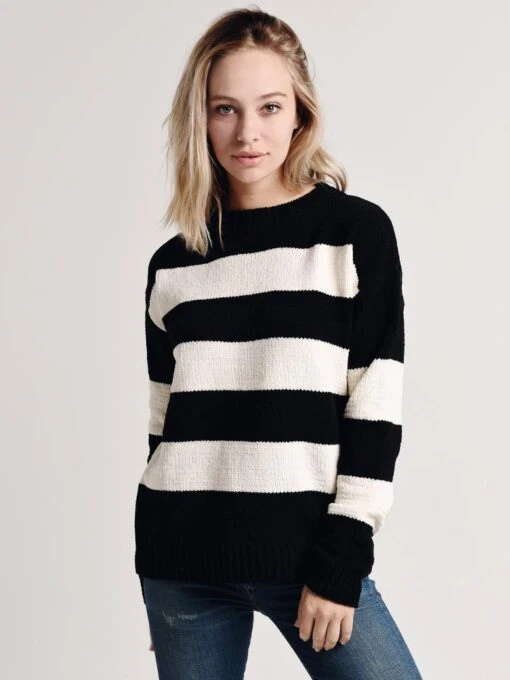 Hem & Thread Mock Neck Sweater -Clothing Line Store 5867n black white c0303025 434e 465b 880a 4d40c169a351