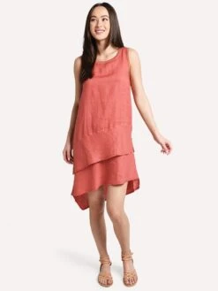 Dylan Double Layer Fray Hem Dress -Clothing Line Store 95w34spl currantalt3