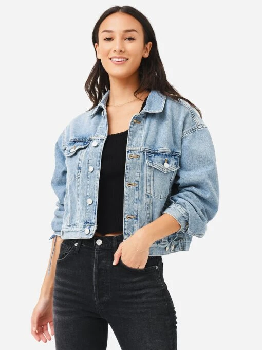 Agolde Women's Shrunken Charli Denim Jacket -Clothing Line Store A9083