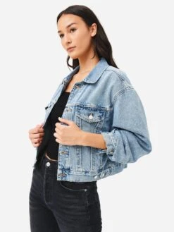 Agolde Women's Shrunken Charli Denim Jacket -Clothing Line Store A9083 1254xIMMORTALxAlt3 75835470