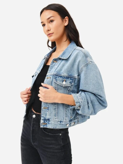 Agolde Women's Shrunken Charli Denim Jacket -Clothing Line Store A9083