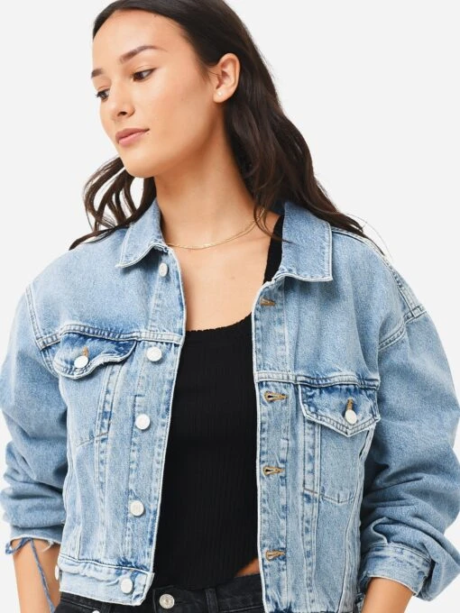 Agolde Women's Shrunken Charli Denim Jacket -Clothing Line Store A9083