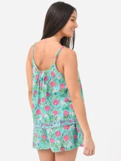 Sur La Vague Women's Aqua Cami Pajama Set -Clothing Line Store AQUAPJxAQUAxAlt4 78603645