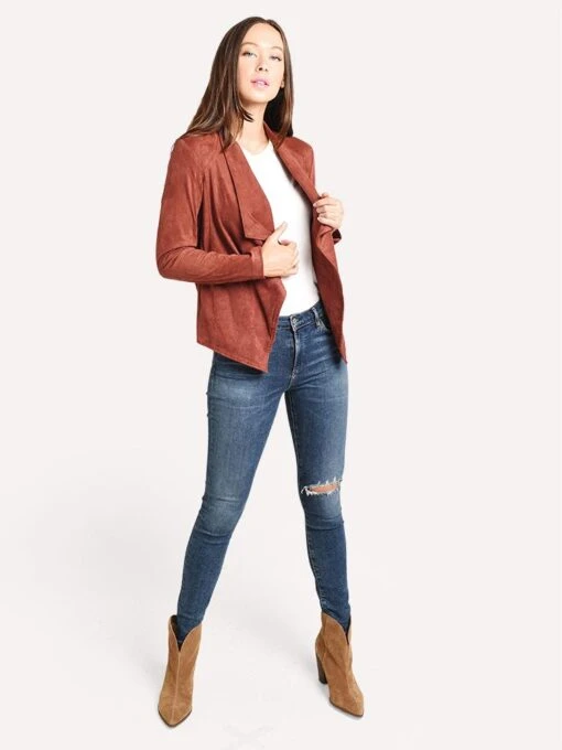 BB Dakota Women's Wade Faux Suede Jacket -Clothing Line Store BH302336 CHERRYWOODalt2