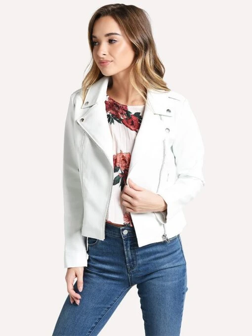 BB Dakota Moto Finish Jacket -Clothing Line Store BJ302974 WHITE