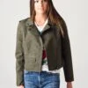 BB Dakota Women's Ain't It Cool Moto Jacket -Clothing Line Store BJ302975xGREENMOSSxPrimary 16307153