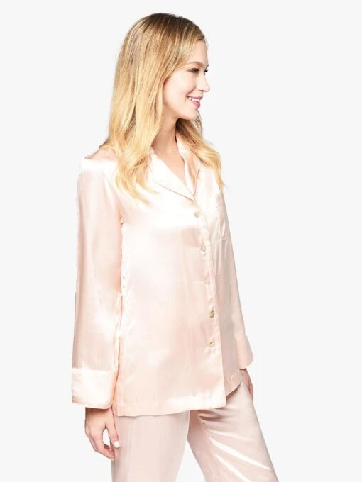 Sleeper Women’s Carrie Blush Silk Pajama Set -Clothing Line Store BSC003P BLUSHalt1