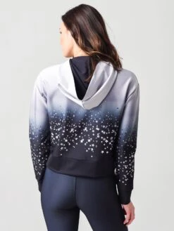 Cor Designed By Ultracor Women's Scattered Star Pullover Hoodie -Clothing Line Store C520SS202SLKxNEROGREYxAlt2 23306564