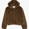 Cupcakes And Cashmere Breda Faux Fur Bomber Jacket -Clothing Line Store CJ302008 ARMY