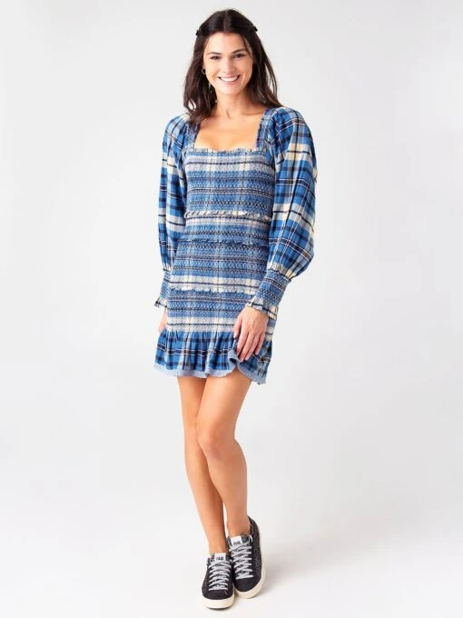 LoveShackFancy Loveshack Fancy Women's Stanley Plaid Mini Dress -Clothing Line Store D1285