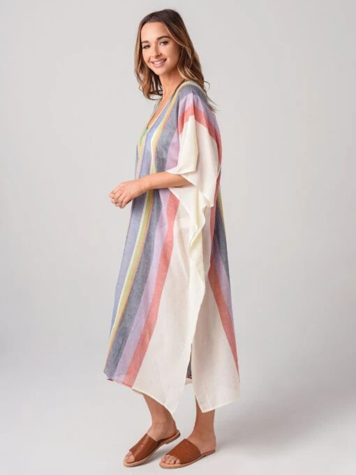 Echo Women's Beach Stripe Maxi Caftan -Clothing Line Store