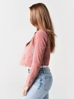 Soia & Kyo Women's Elaine Cropped Suede Jacket -Clothing Line Store ELAINExROSEWATERxAlt1