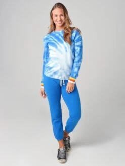 Warm Women's Tie-Dye Sweatshirt -Clothing Line Store F20 513xBLUEMULTIxAlt3 15956625