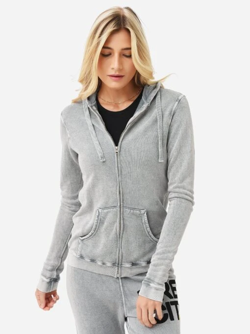 Free City Women's Superfluff Lux VintageBath Zip Hoodie -Clothing Line Store