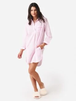 Lenora Women's Classic Gingham Nightshirt -Clothing Line Store GINGNIGHTSHIRTxPINKxAlt1 81822123