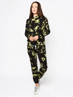 Monrow Vintage Sweats With Black Out Tie Dye -Clothing Line Store HB006 203 CITRONalt3