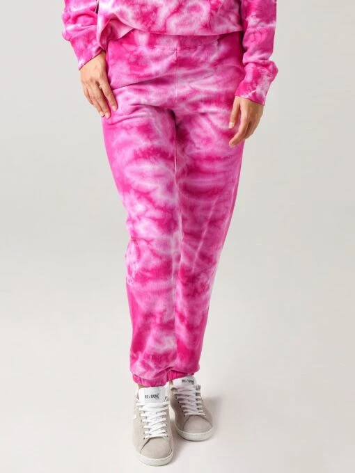 Monrow Women's Crystal Tie-dye Boyfriend Sweatpant -Clothing Line Store HB0455