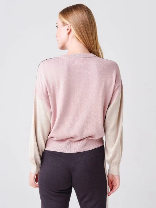 Monrow Women's Color-Blocked Relaxed Sweater -Clothing Line Store