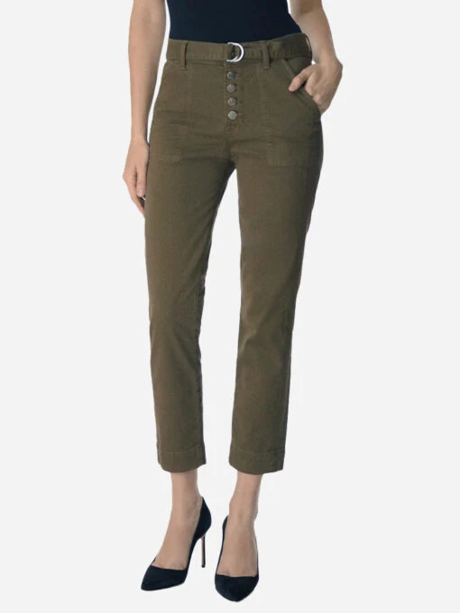 J Brand Kyrah High-Rise Cropped Cigarette Trouser -Clothing Line Store