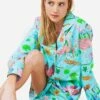 Karen Mabon Women's Flamingo Pond Cotton Short PJ Set -Clothing Line Store KM FP PJxTURQUOISExPrimary 87235693