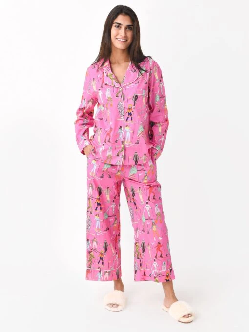 Karen Mabon Women's Skiers Long Pajama Set -Clothing Line Store KM