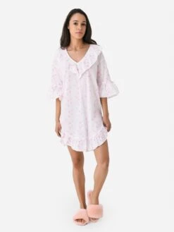 Lenora Women's Lily Nightshirt -Clothing Line Store LILYNIGHTSHIRTxPINKxAlt1 98144505