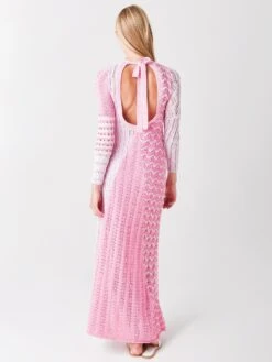 LoveShackFancy Loveshack Fancy Women's Tam Maxi Knit Gown -Clothing Line Store LK540 737xAMORPINKxAlt2 39897404