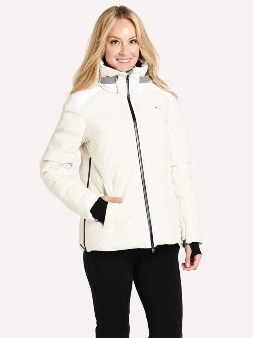 Kjus Women's Arina Jacket -Clothing Line Store LS15 G02 PEBBLEROCK WHITEalt4