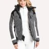 Kjus Women's Varuna Jacket -Clothing Line Store LS15 G30 STEELGREYMEL WHT