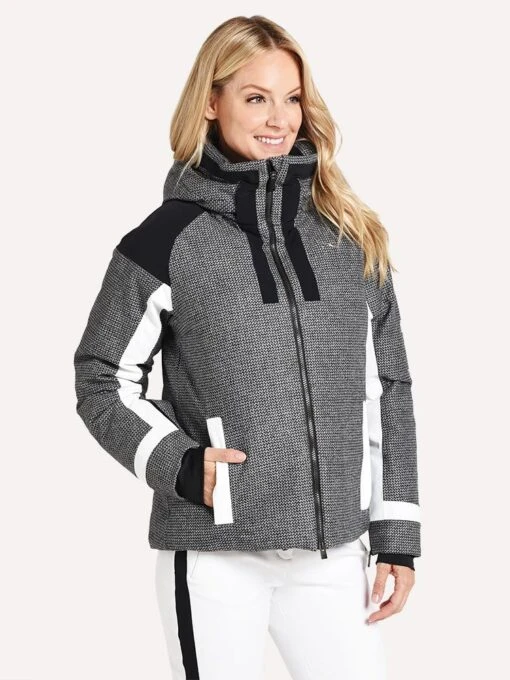 Kjus Women's Varuna Jacket -Clothing Line Store LS15 G30 STEELGREYMEL WHTalt1