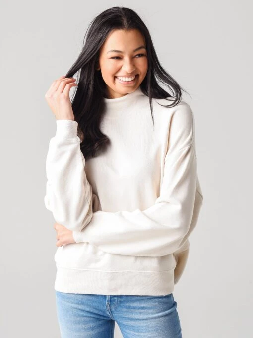 Frame Women's Funnel Neck Sweatshirt -Clothing Line Store