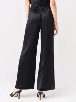 Frame Women's Satin PJ Pant -Clothing Line Store LWWB0750xNOIRxAlt1 50776159