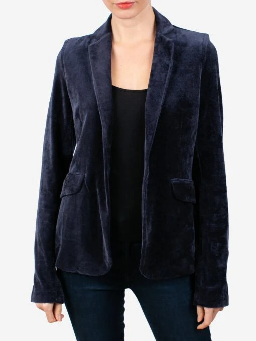 Majestic Women's Velour One-Button Blazer -Clothing Line Store M016