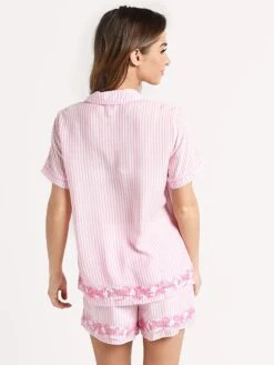 J. Marie Micaela Pajama Top -Clothing Line Store MICAELATOP PINK PINKEMBalt2