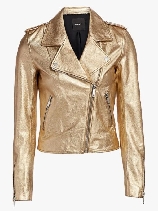 Lth Jkt Women’s MYA Cropped Biker Jacket -Clothing Line Store MYA GOLDRUSH