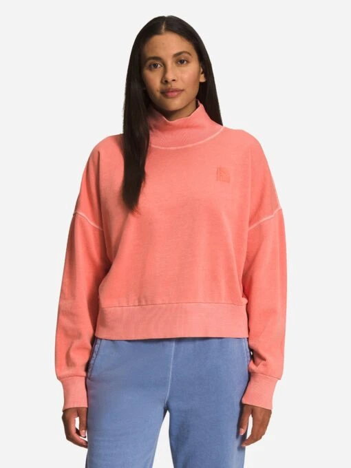 The North Face Women’s Garment Dye Mock-Neck Pullover -Clothing Line Store