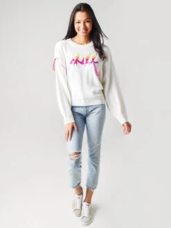 525 Women's Chill Pullover -Clothing Line Store NY5 WR20S011xBLEACHWHITEMULTIxAlt3 21840099