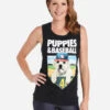 Puppies Make Me Happy Baseball Muscle Tank -Clothing Line Store PPBBMTxBLACKxPrimary 64858024